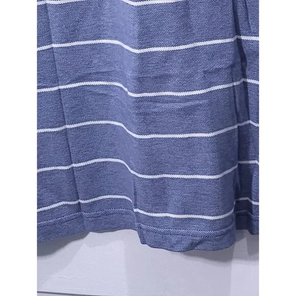 Izod Blue Striped Men's Polo Shirt Large New With Tags - Picture 7 of 9